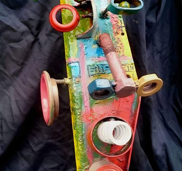 Œuvre d’art de couleurs vives Guadeloupe